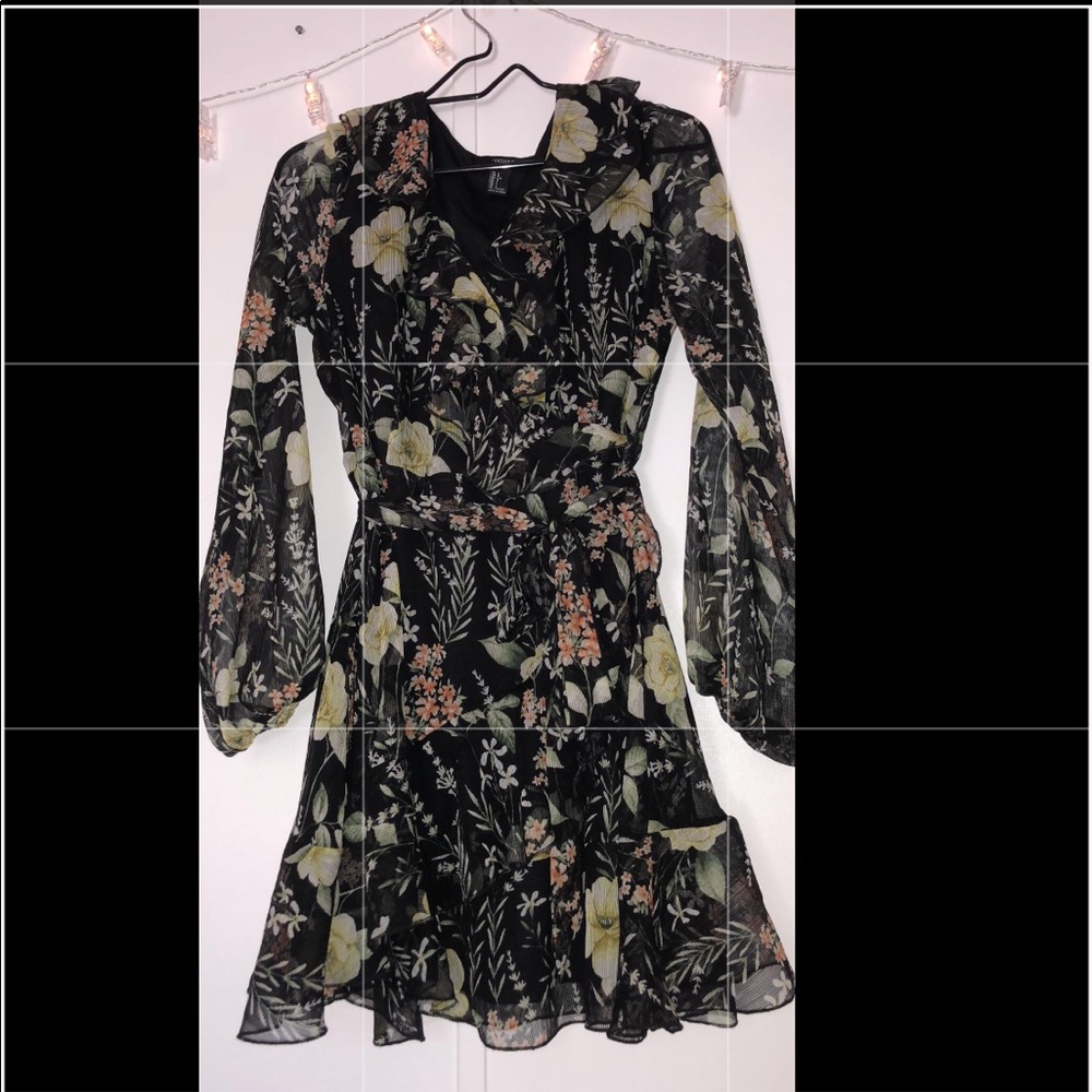 Floral mini wrap dress